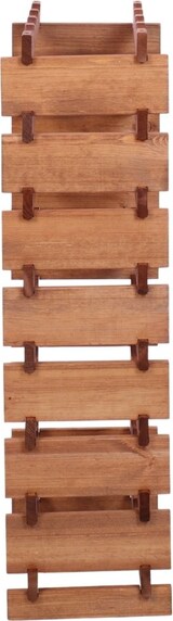 thumbnail of Weinregal VINOTECA FLEX PRO | HxBxT 107x46x28cm | 32 Flaschen auf 8 Ebenen | Massives Kiefernholz | Braun geölt