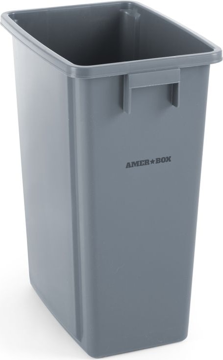 HENDI Abfalleimer schmal, AmerBox, 60L, Hellgrau, 455x315x(H)580mm