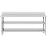 thumbnail of Royal Catering Mesa de acero inoxidable - ECO - 200 x 90 cm - 500 kg - estante intermedio -