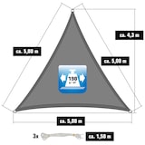 thumbnail of 5x5x5 Toldo Triangular Impermeable - Toldo Vela para Sombra Toldo Terraza Patio