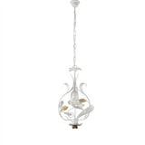 thumbnail of Lampadario Arte Povera Cesto Metallo Bianco E Oro 1 Luce E14