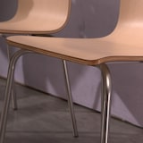 thumbnail of Besucherstuhl Oslo  | Sitzschale Eiche HPL | stapelbares Stahlgestell Konferenzstuhl