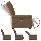 thumbnail of vidaXL Massagesessel Braun Stoff