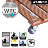 thumbnail of WAGNER Pflanzenroller WPC 29 x 29 x 7,5 cm, für außen & innen, terracotta, wetterfest, 2 Feststeller, Tragkraft 80 kg - 20053001