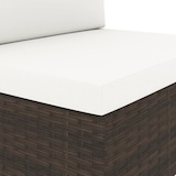 thumbnail of vidaXL Modulares 2-Sitzer-Sofa Poly Rattan Braun