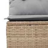 thumbnail of vidaXL 13-teiliges Gartensofa-Set mit beigen Kissen aus Poly Rattan und Akazie.