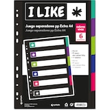 thumbnail of Jogo de separadores Polipropileno 6 posições A4 "LIKE"