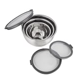 thumbnail of Bols avec couvercle Ø 11/13/15 cm fond antidérapant inox silicone - Was Germany