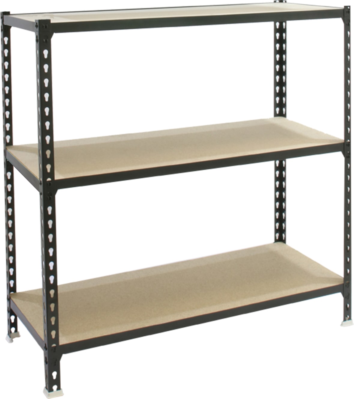 SimonRack Estantería Metálica, 900x1200x400 mm, 3 Alturas, Bandeja Madera, 200 kg de Punto Flexión, Antracita/Madera - Maderclick