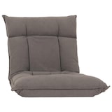 thumbnail of Sedia da pavimento HWC-N44, poltrona da pavimento cuscino 6 posizioni reclinabili, velluto ~ grigo scuro