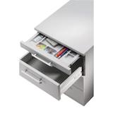 thumbnail of PROREGAL Rollcontainer Karri | Weiß | HxBxT 59x42,8x58cm | Bogengriff | 3 Schübe | Kugelführung, Teilauszug