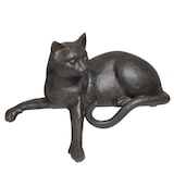 thumbnail of Dekofigur Figur Katze Kater liegend Kantenhocker Polyresin Antik Stil H 20 cm