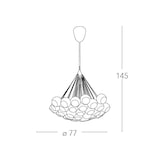thumbnail of Pendelleuchte Hängeleuchte Hänge Deckenleuchte Metall Glas kupfer145cm Ø.77 cm