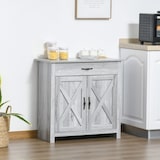 thumbnail of HOMCOM Aparador de Cocina con 1 Cajón 2 Puertas y Estante Interior Ajustable Mueble Auxiliar Decorativo para Comedor Salón 80x39,7x80 cm Gris