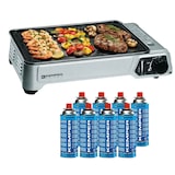 thumbnail of Draagbare gasgrillplaat 2300W + 8 gaspatronen + KEMPER draagtas