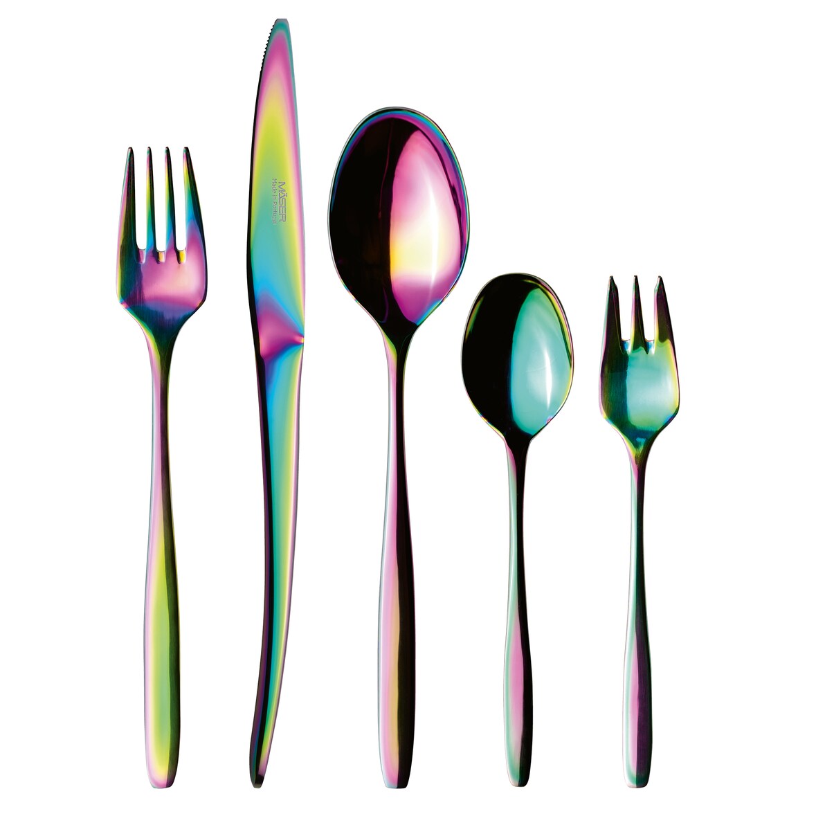 MÄSER Besteckgarnitur 30-tlg., Rainbow colors 18/10