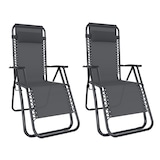 thumbnail of 2 Sedie Sdraio Poltrona Relax Reclinabile Gravità 0 Design Ergonomico Richiudibile In Acciaio Portata Max 120 Kg