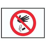 thumbnail of Bitte keine Kippen auf den Boden werfen Symbol Schild A4 Rückseite selbstklebend
