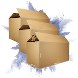 thumbnail of PROREGAL 3x Versandkarton 2-wellig | LxBxH 1200 x 600 x 600 mm | Mit Höhenriller & Belastbar bis 30 kg | Faltkarton Karton Paket für Versand mit DHL