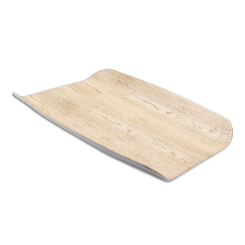 ADRIER - TTWT3226-WW - Pack de 6 Uds - Colección Kayak - Bandeja rectangular GN 1/2 con bordes elevados - 32 x 25 x 4 cm - Madera/Blanco - Melamina