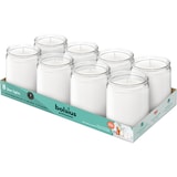 thumbnail of Bolsius Vassorio 8 Stück transparenter Becher Starlight, 8.2cm hoch, 6.8cm Durchmesser, Brenndauer einer Kerze: 50 Stunden.