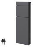 thumbnail of ML-Design Standbriefkasten Anthrazit 39,5×14,1×115 cm, Edelstahl, abschließbar mit 2 Schlüsseln, wetterfest, moderner Postkasten freistehend