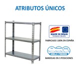 thumbnail of SimonRack Metallregal, 900x1100x400 mm, 3 Ebenen, Metallboden, 200 kg Biegepunkt, Verzinkt - Simonclick