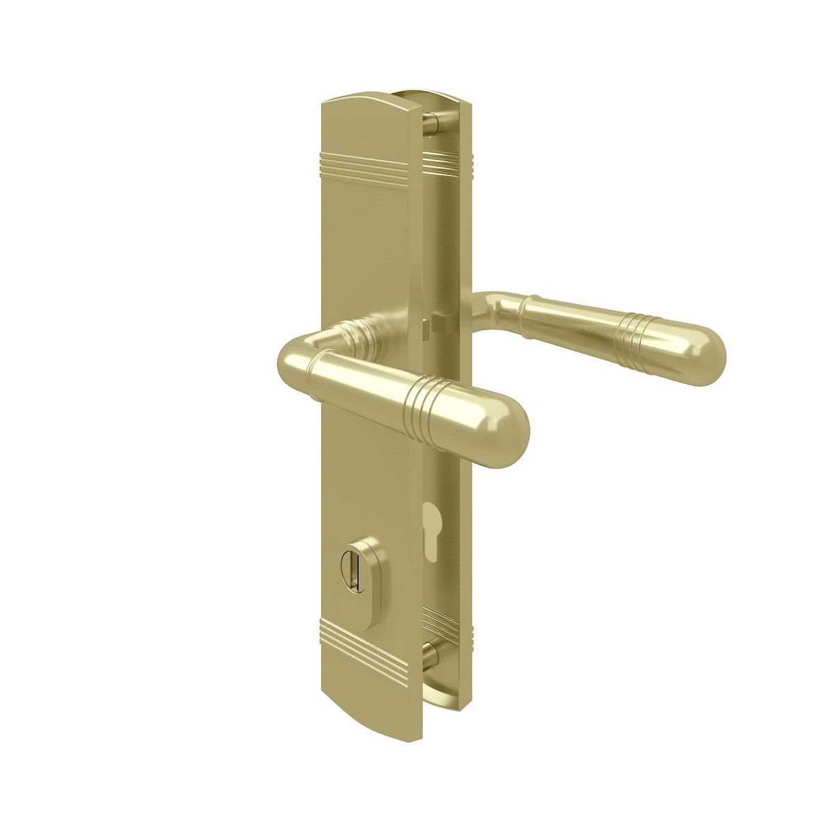 Sicherheits-Schutzbeschlag Messing Optik Kernziehschutz Drücker/Drücker DIN 8/72