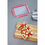 thumbnail of EMSA Clip & Close GLAS Frischhaltedose, Vorratsbehälter, Vorratsdose, Transparent / Rot, 0.8 L, N10414