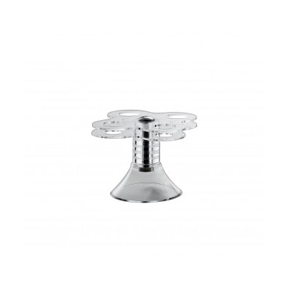 Portaconi Trasparente Cm 13,5x13,5x11,5h In Plexiglass Esposizione 4 Coni Zcp 432