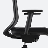 thumbnail of Bisley Bali Bürostuhl ergonomisch, Stoff & Netzbezug in schwarz/grau - Ergonomischer Drehstuhl mit Kunststoff Fußkreuz, Stuhl ohne Armlehne,