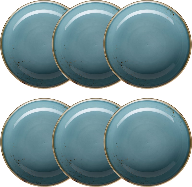 MÄSER Teller tief 21 cm Blau 6er Set, PINTAR blau, 594030