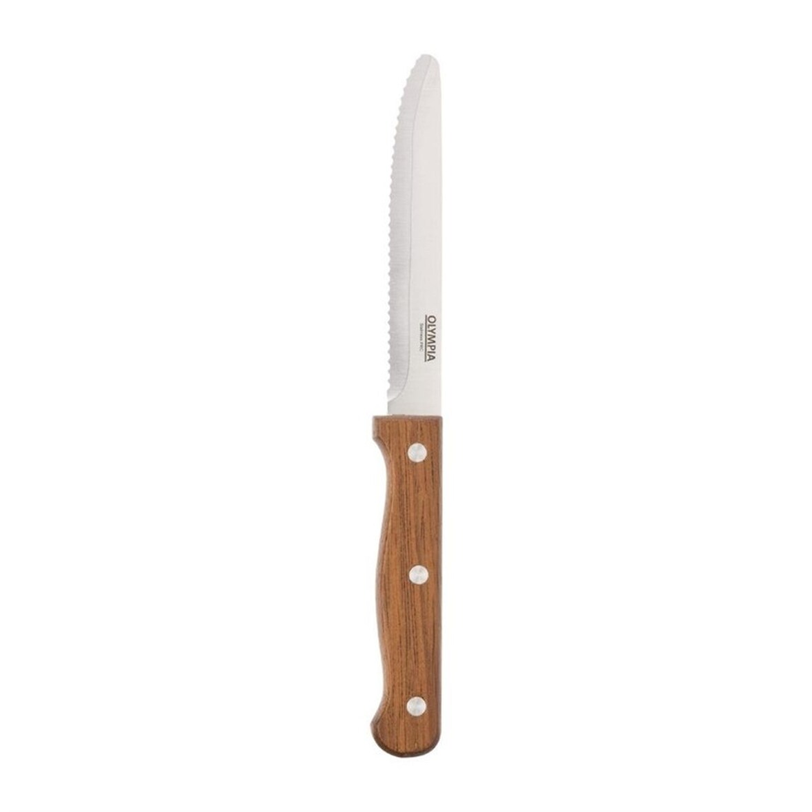 Olympia Steakmesser mit runder Spitze | Holz | 21,5cm | 12 Messer