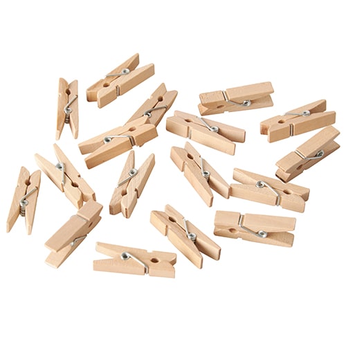 PAPSTAR 1000 Mini-Klammern, Holz 3,5 cm