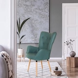 thumbnail of Sillón orejero / Sillón vintage HAVENIO I tejido menta hjh LIVING