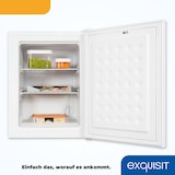 thumbnail of Exquisit Mini Gefrierschrank GB60-150E weiss | 42 l Nutzinhalt | Klein und kompakt | Türanschlag wechselbar | Gefrieren