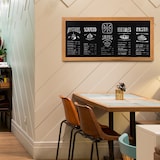 thumbnail of Securit® Wandtafel "Long" – Teak lackiertes Holz – Montageset inklusive – 56x120cm