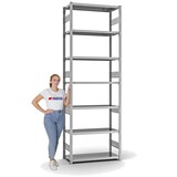 thumbnail of PROREGAL Fachbodenregal Stecksystem | Grundregal | HxBxT 300x100x40cm | 7 Ebenen | Fachlast 315 kg | Beidseitig nutzbar | Verzinkt