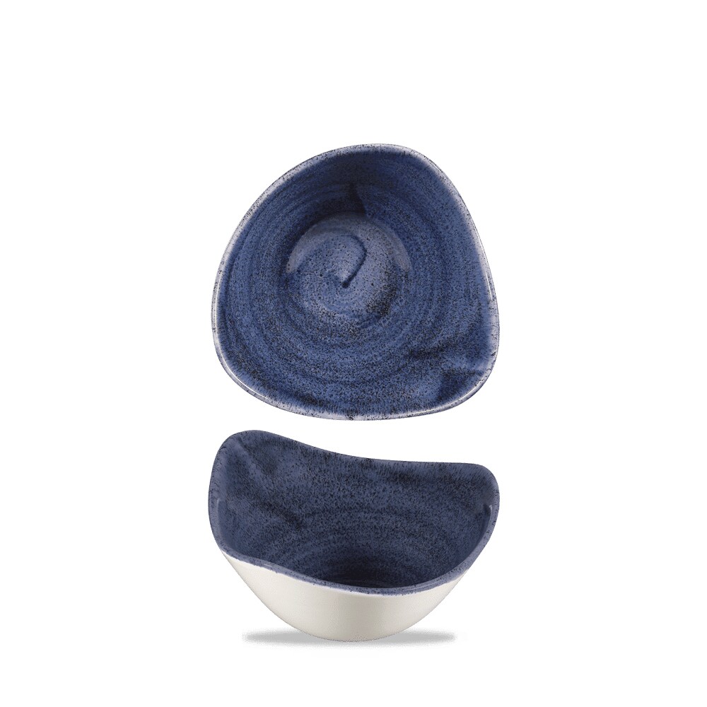 Churchill Stonecast Patina Cobalt Blue Schale Dreieck.15,3cm /26cl