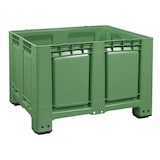 thumbnail of 3 Stück Palettenboxen LxBxH: 1200 x 1000 x 790 mm geschlossen mit 4 Füße in grün