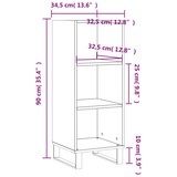 thumbnail of Helloshop26 - Buffet Sideboard Kommode Schrank Aufbewahrungseinheit Organizer für Küche Wohnzimmer Lounge 34,5 x 32,5 x 90 cm 02_0031869