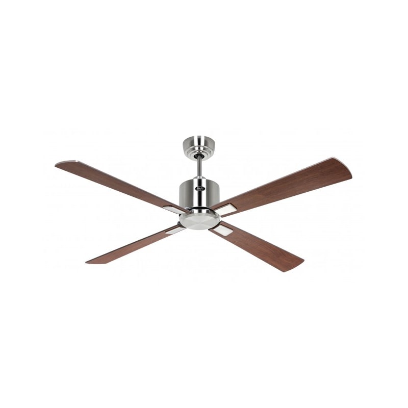 Ventilatore da soffitto CasaFan ECO NEO III 132 BN-NB/KI WIFI, motore cromato spazzolato/pale reversibili in ciliegio e noce