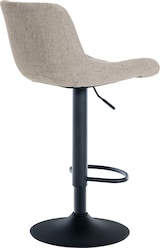 thumbnail of Décoshop26 - Barhocker x1 schwarzes Metallgestell taupefarbener Stoffsitz mit Ziernähten 10_0005448