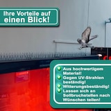 thumbnail of PRIOstahl Taubenabwehr Vogelschreck 4-reihig 5 Meter (10 x 0,50cm Spikes) Vogelabwehr aus Edelstahl