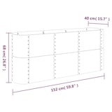 thumbnail of Helloshop26 - Jardinière bac lit surélevé plantes fleurs terrasse jardin de jardin acier enduit de poudre marron 02_0039501
