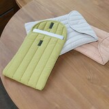 thumbnail of Sacoche Ordinateur Portable Coton Brodé Léger 12.9-13.3 Pouces Orange Rose Gris + Blanc YONIS