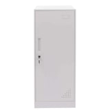 thumbnail of Armadietto HWC-P63, cassetta di sicurezza Armadietto armadietto portabiti Binario per abiti, 90x38x45cm acciaio ~ bianco
