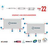 thumbnail of Belrad Typ 22 Universalheizkörper Ventilheizkörper Mittelanschluss mit 8 Anschlüssen 500 x 2000 (HxB)-2988W