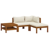 thumbnail of vidaXL 4-tlg. Garten-Lounge-Set mit Creme Kissen Massivholz Akazie