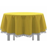 thumbnail of Gartentischdecke mit Fransen Tischdecke rund oval eckig Classic 130 cm rund gelb